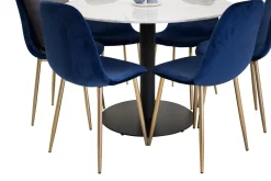Admira Spisegruppe 106 cm Rund med 6 Valeri Stoler