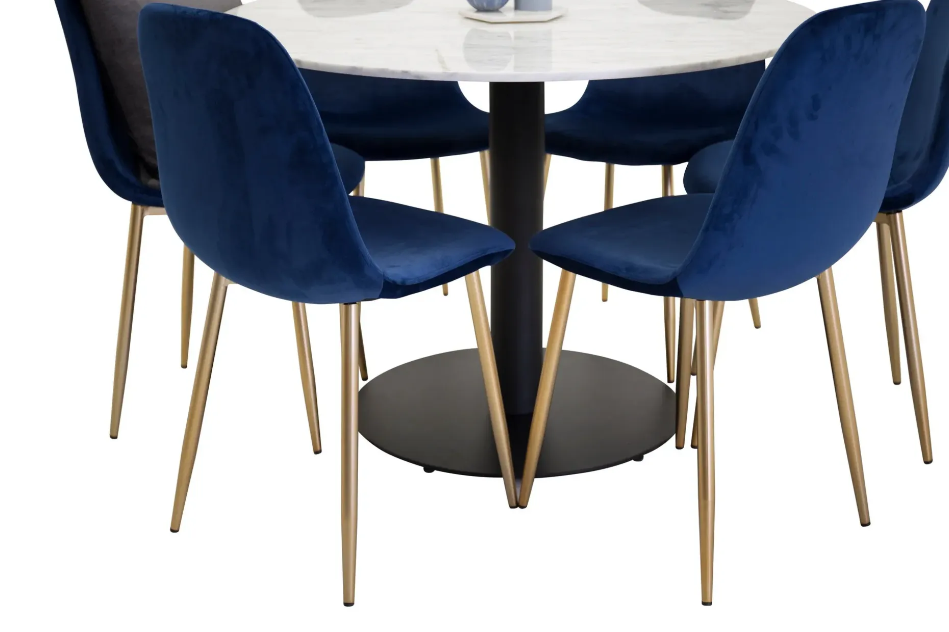 Admira Spisegruppe 106 cm Rund med 6 Valeri Stoler