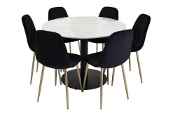 Admira Spisegruppe 106 cm Rund med 6 Pontus Stoler