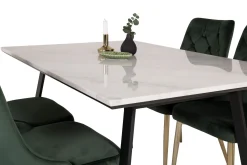 Admira Spisegruppe med 4 Valerie Lyx Fløyelsstoler
