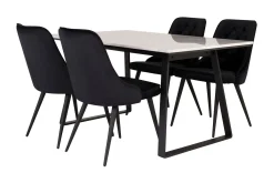 Admira Spisegruppe med 4 Valera Lyx Fløyelstol