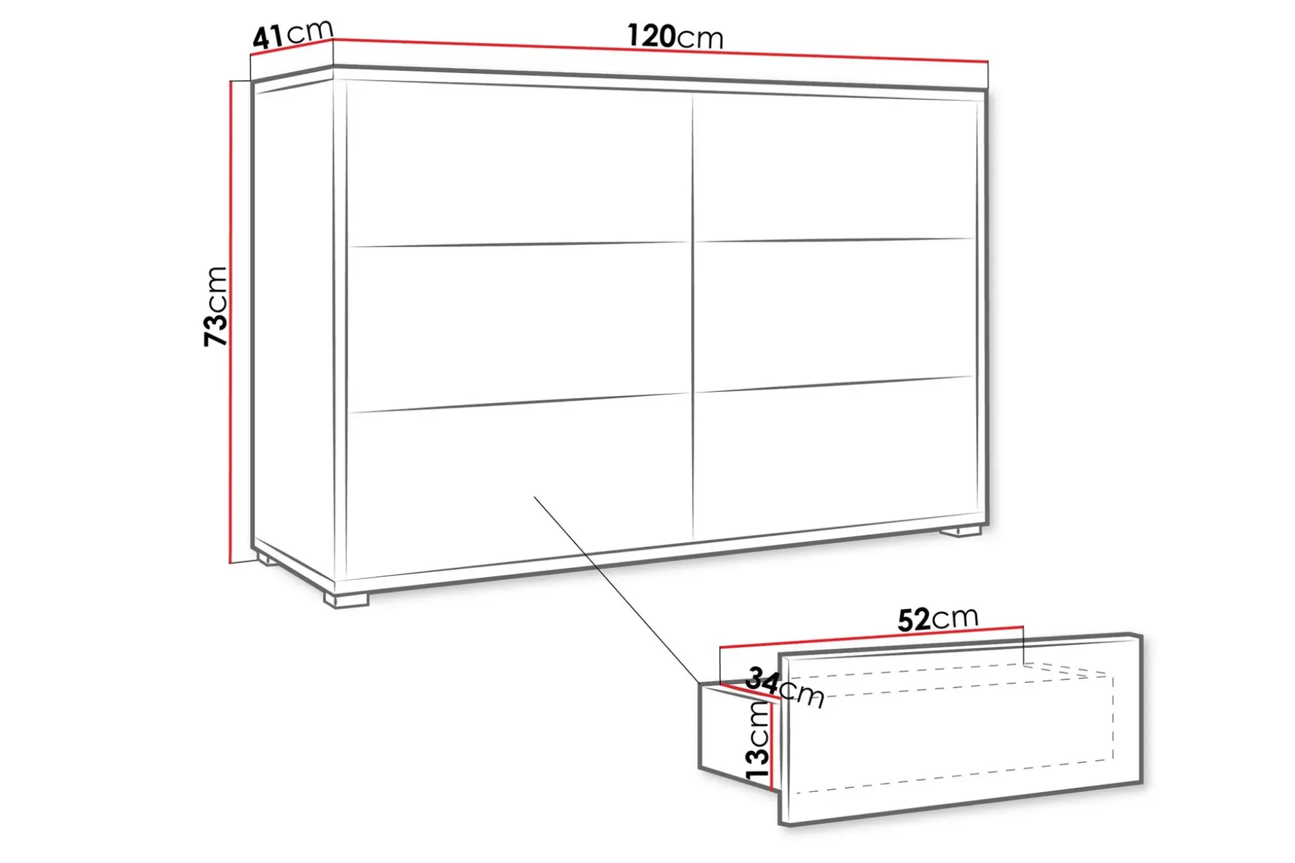 Agawal Kommode 120 cm