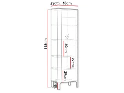 Aggarwal Vitrineskap 60 cm med Belysning