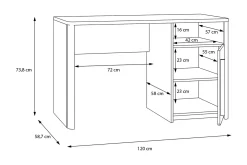 Ahmetbay Skrivebord 120 cm