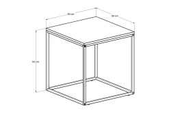 Ajmit Sidebord 50x52 cm Brun