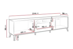 Akihiko TV-benk 214 cm