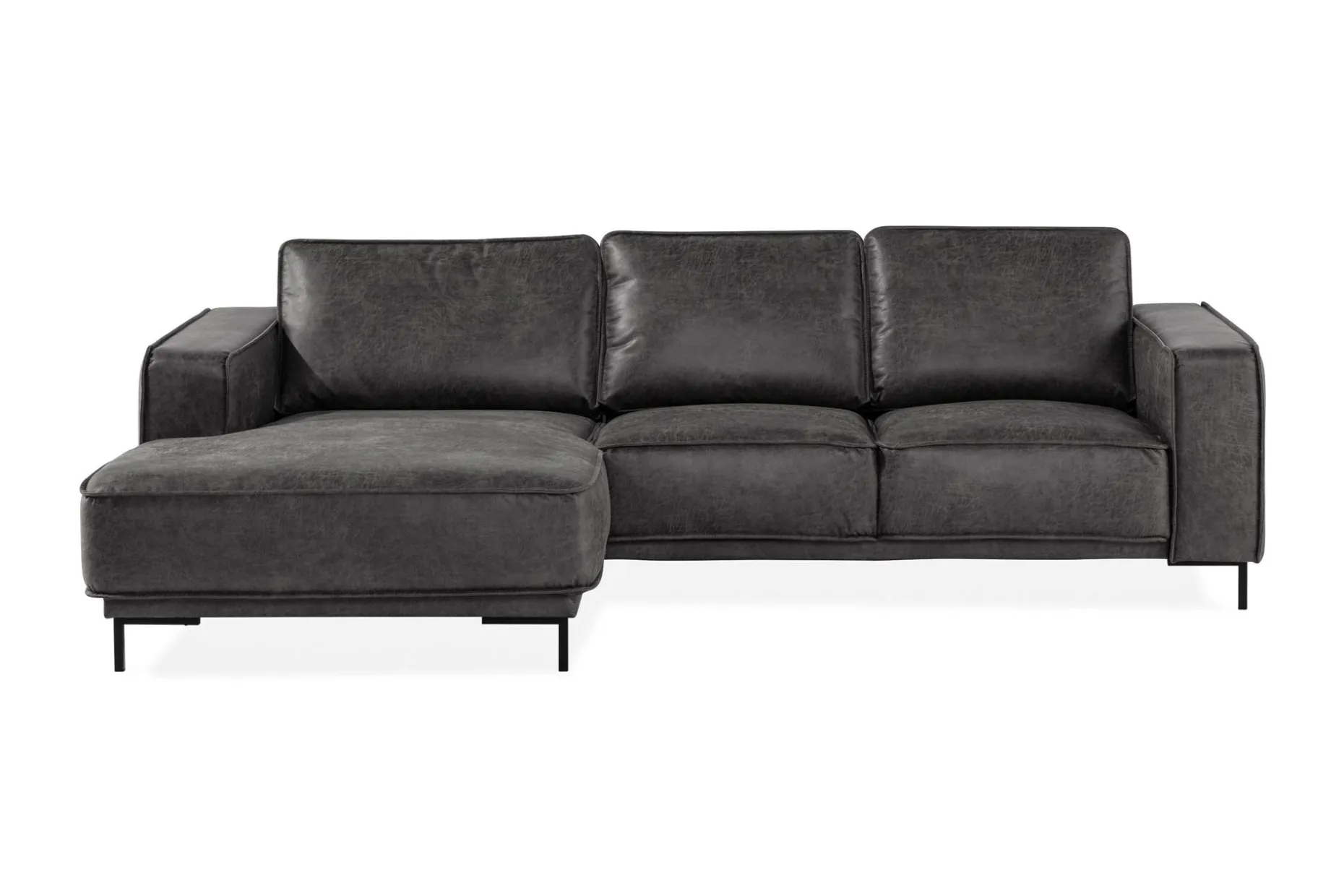 Akron 2-seter Sofa med Divan Venstre Bonded Lær