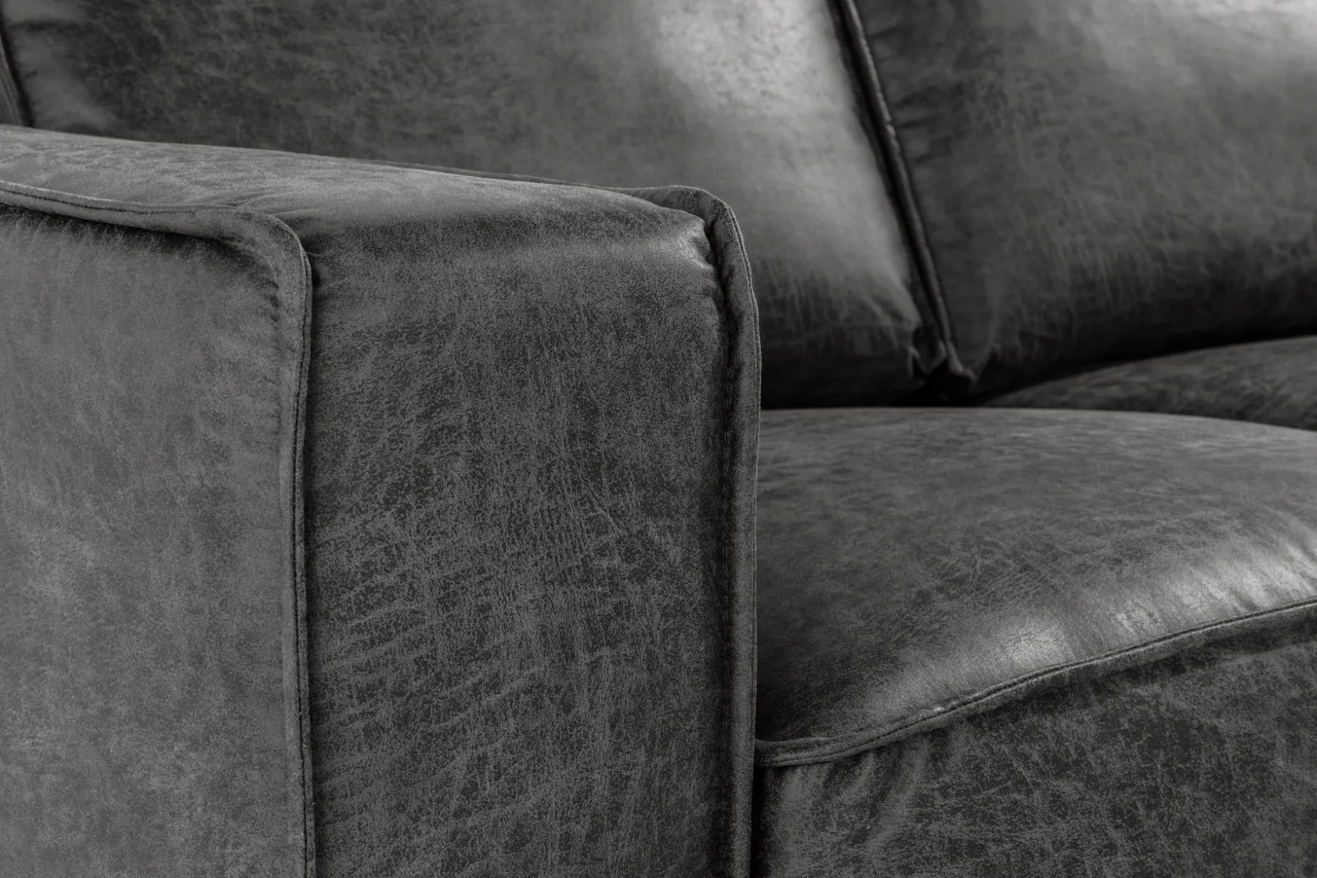 Akron 2-seter Sofa med Divan Venstre Bonded Lær
