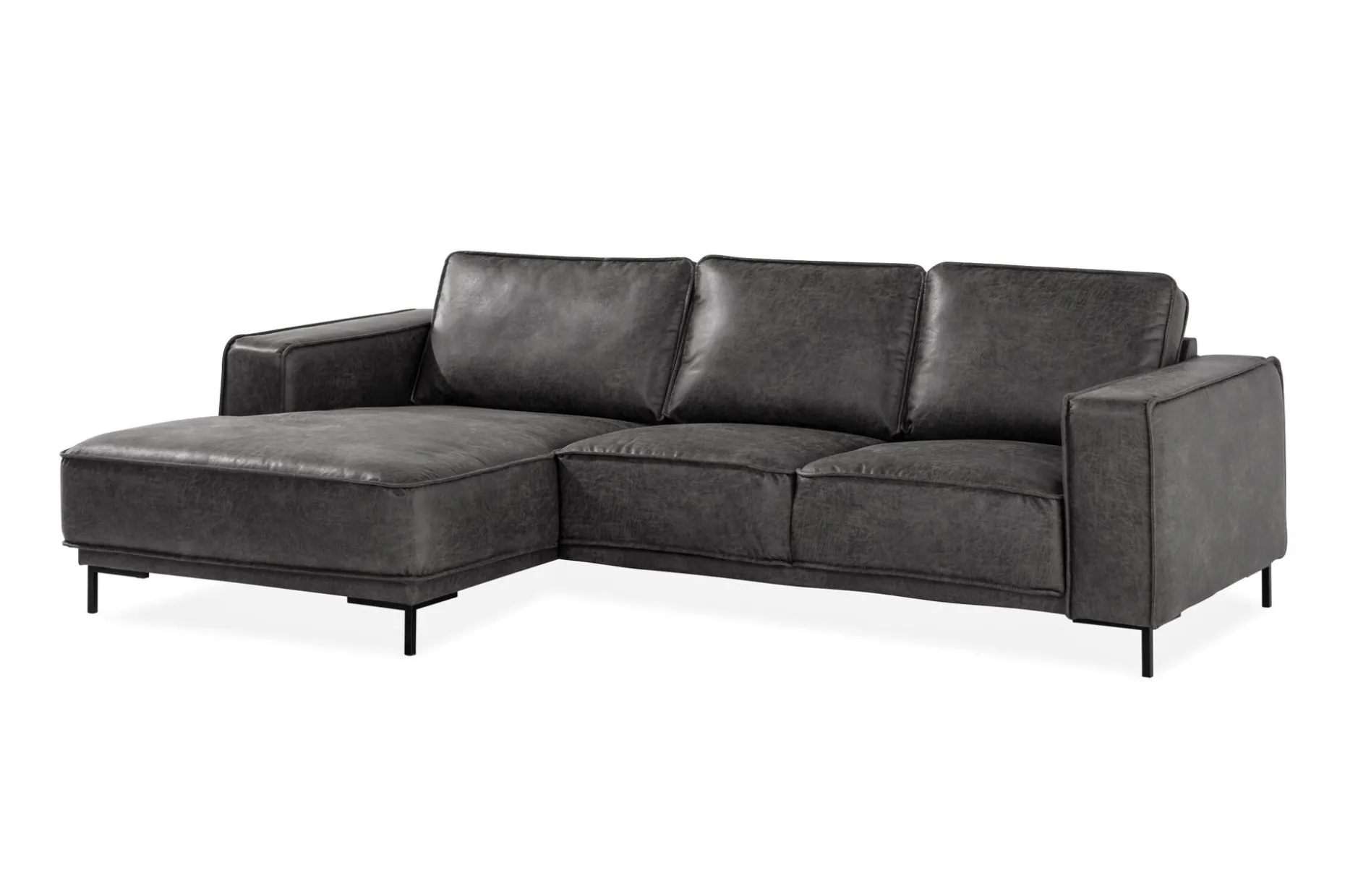 Akron 2-seter Sofa med Divan Venstre Bonded Lær