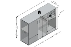 Albi Skjenk 121 cm