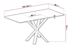 Aldbrough Forlengningsbart Spisebord 160 cm