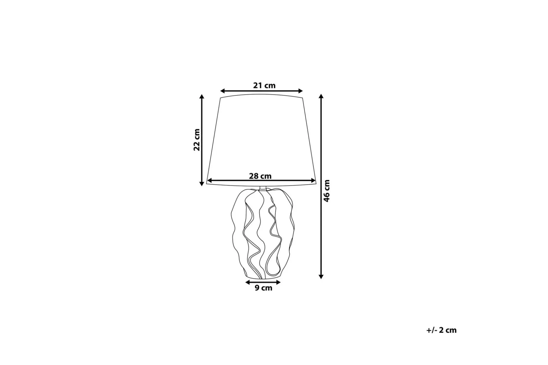 Allika Bordlampe 28 cm