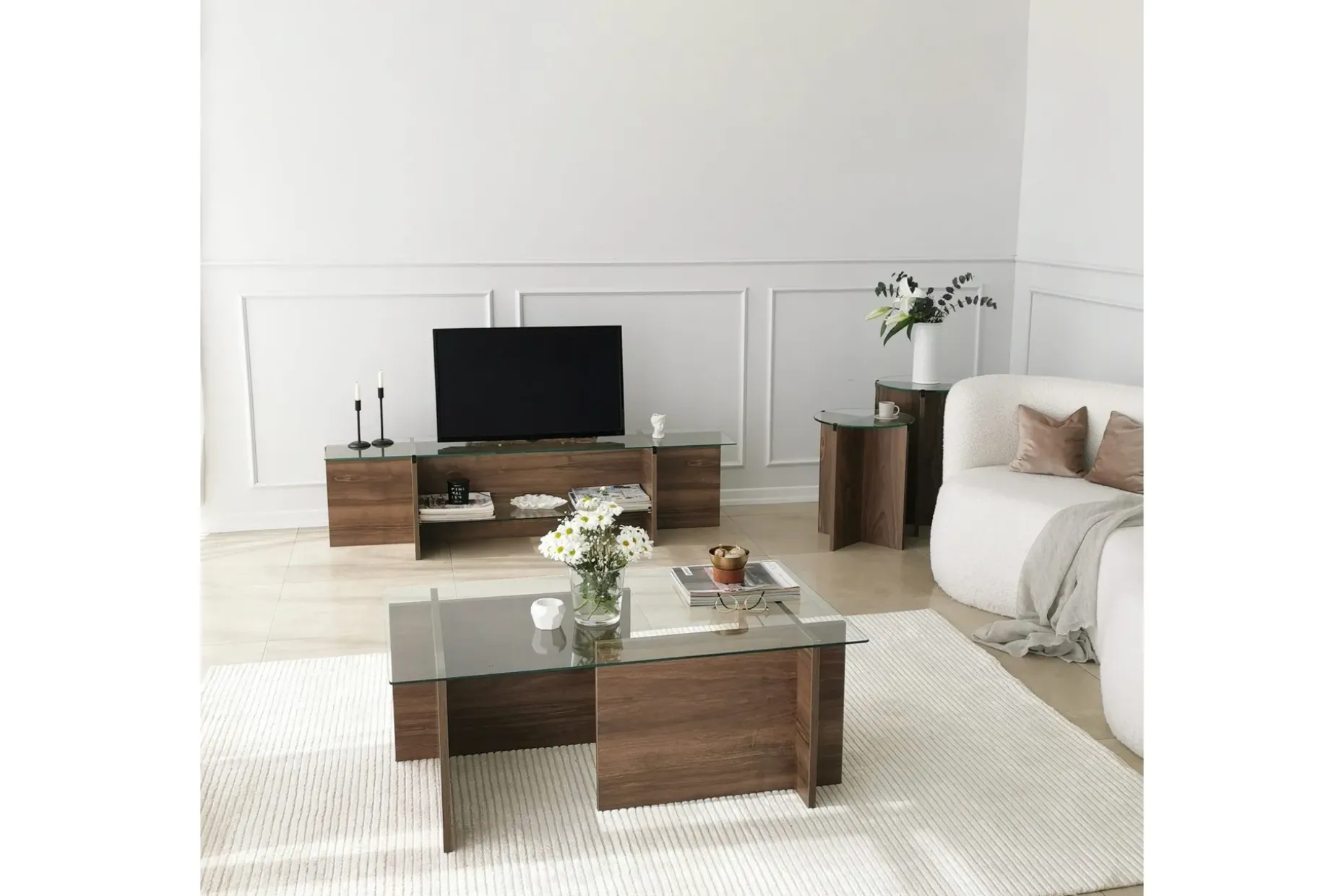 Almasi Rektangulært Sofabord 105x40x105 cm