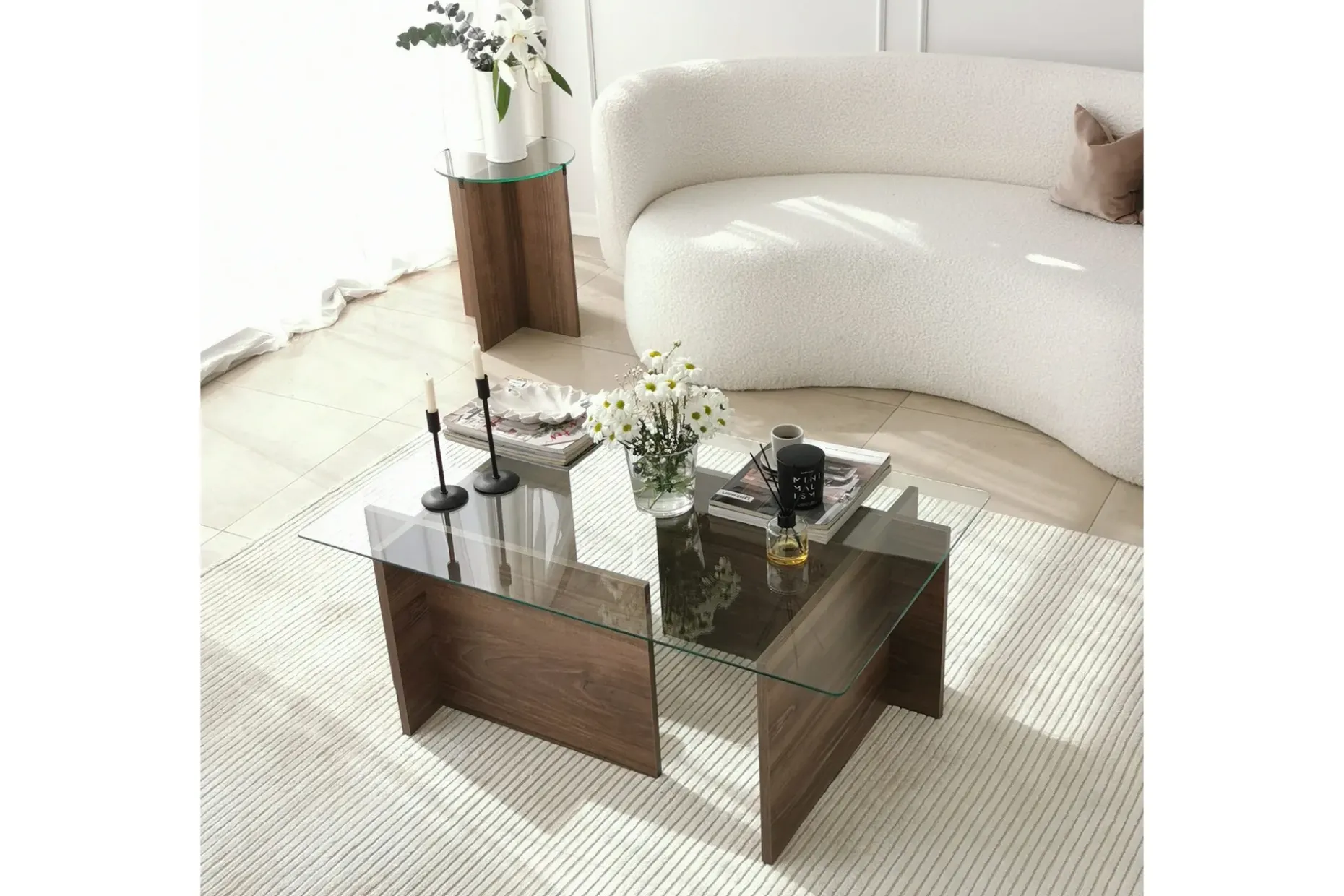 Almasi Rektangulært Sofabord 105x40x105 cm