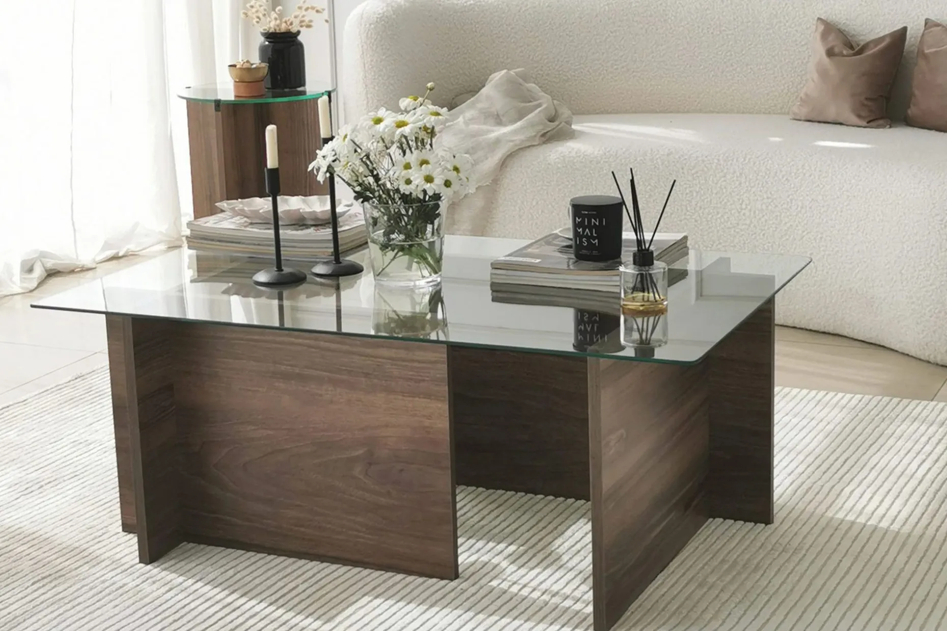 Almasi Rektangulært Sofabord 105x40x105 cm