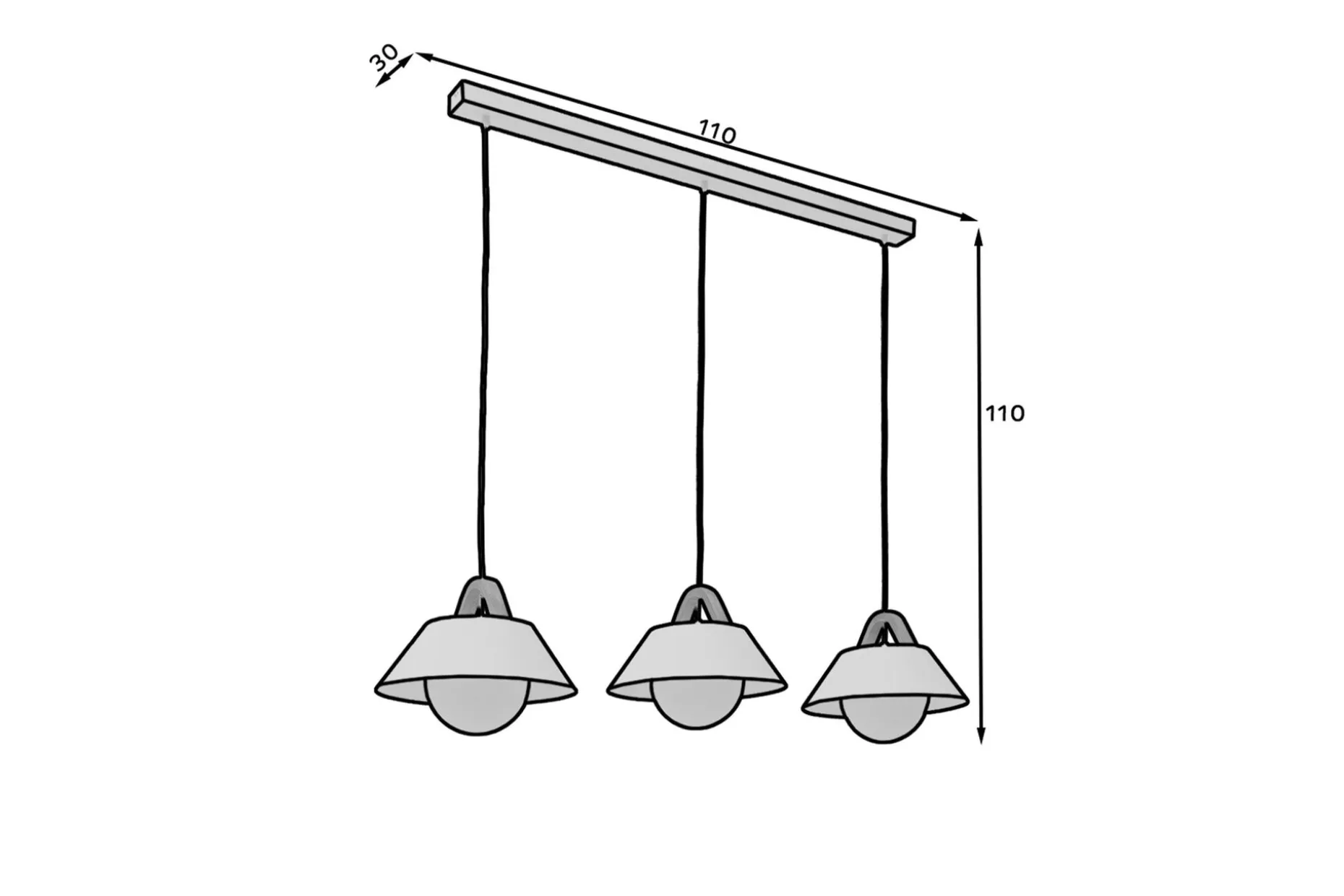 Almitara Taklampe Rund