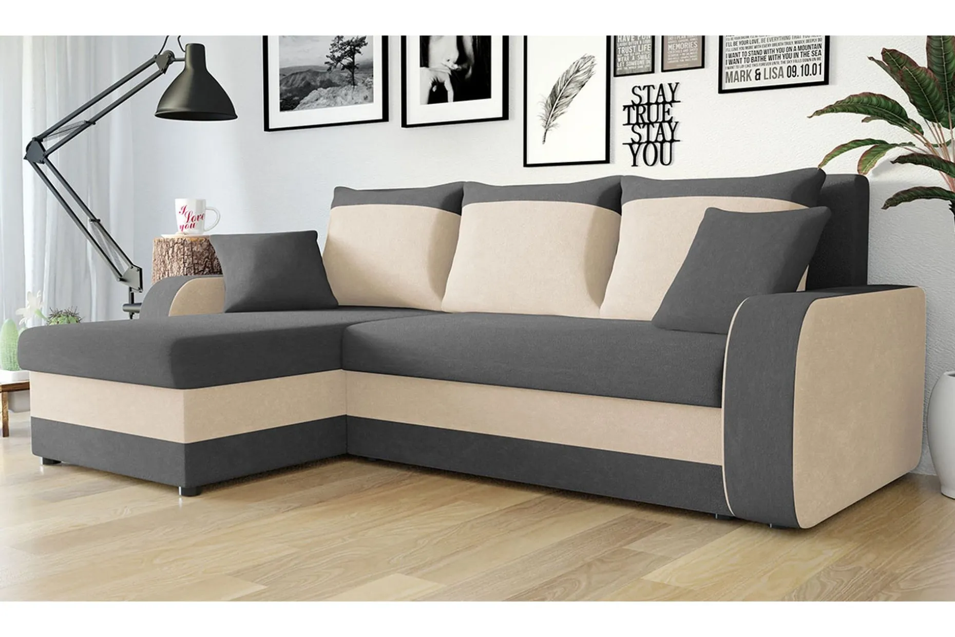 Alvared 3-seters Hjørnesovesofa Universal