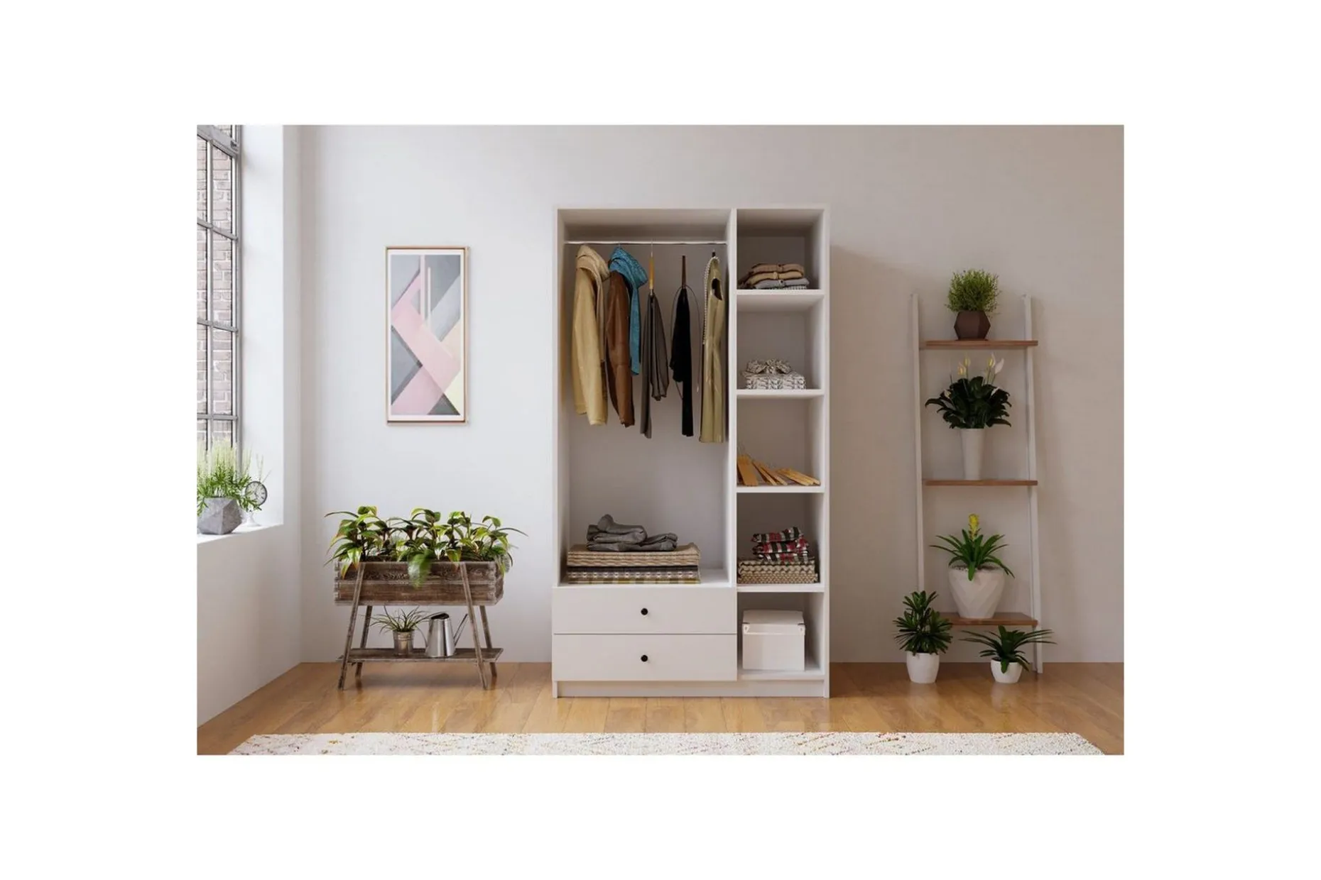 Alven Garderobe 90x180 cm