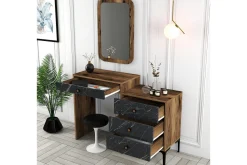 Ameias Møbelsett for Soverom Brun/Svart