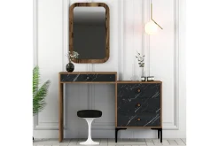 Ameias Møbelsett for Soverom Brun/Svart