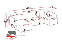Amelus Sovesofa Dobbel Divan 4-Seter