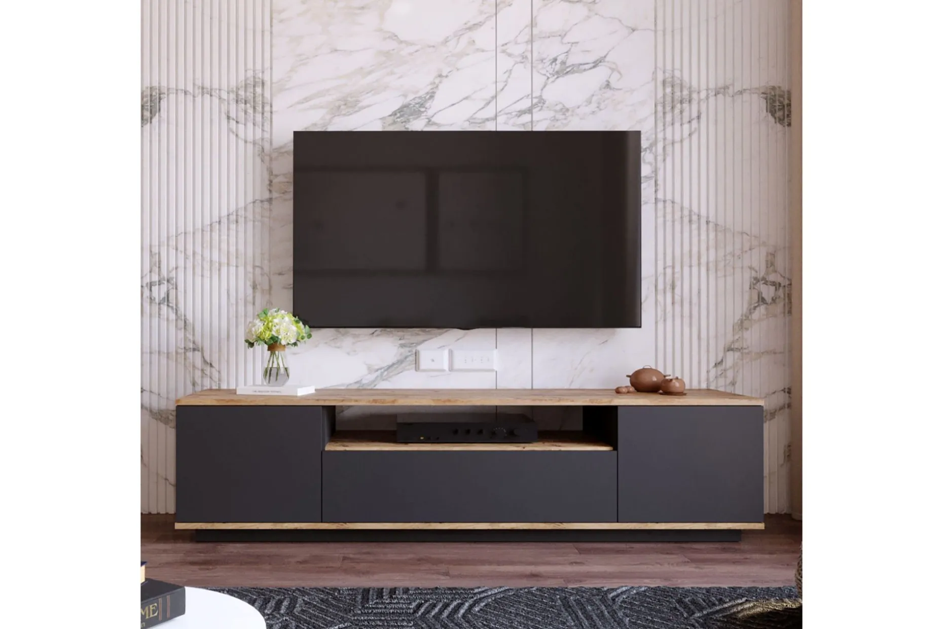 Anari TV-benk 180 cm med hylle