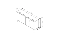 Andalos Konsollbord 150 cm