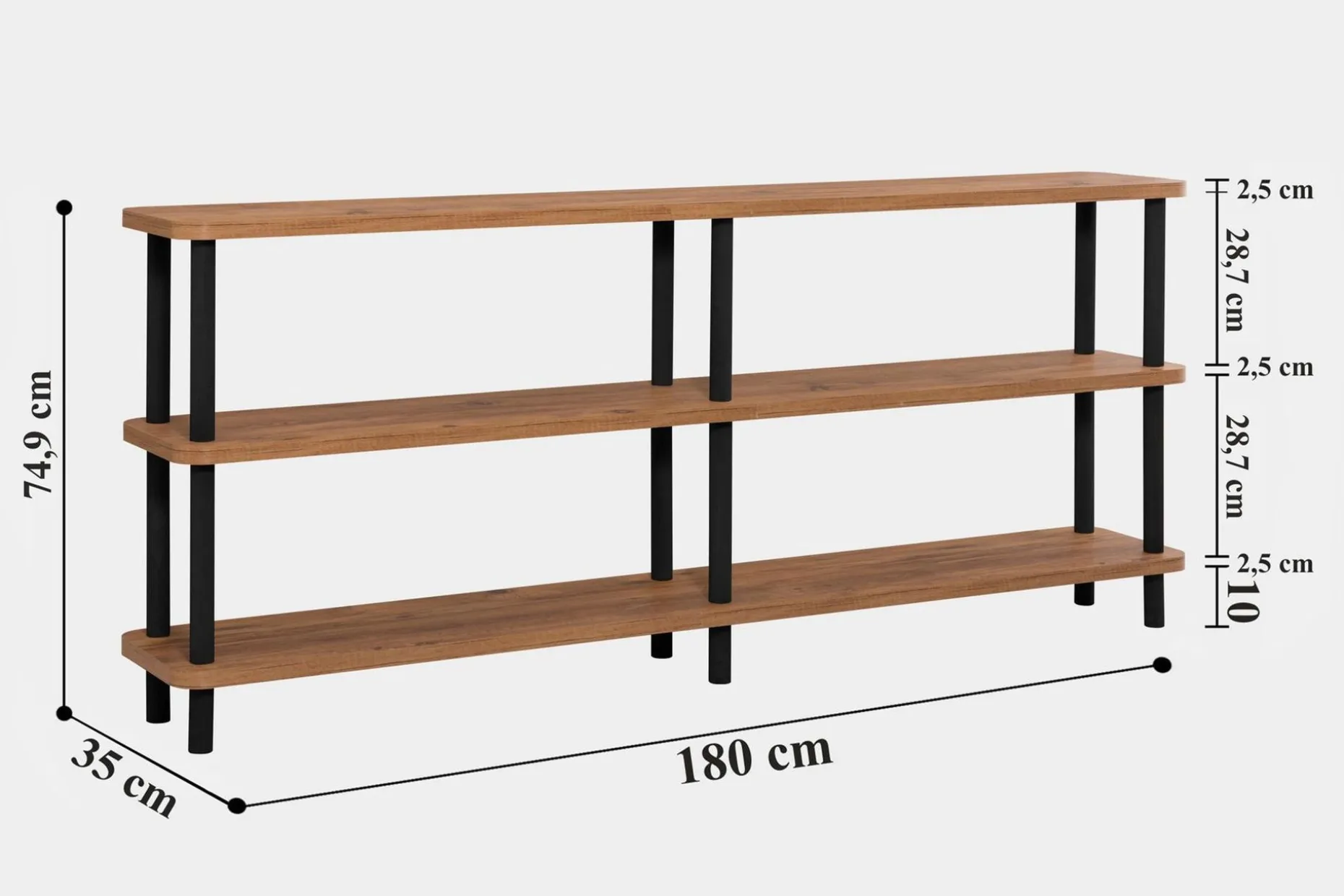 Andifli Bokhylle 180x74,9 cm