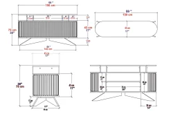 Andifli Sideboard 43x75x150 cm