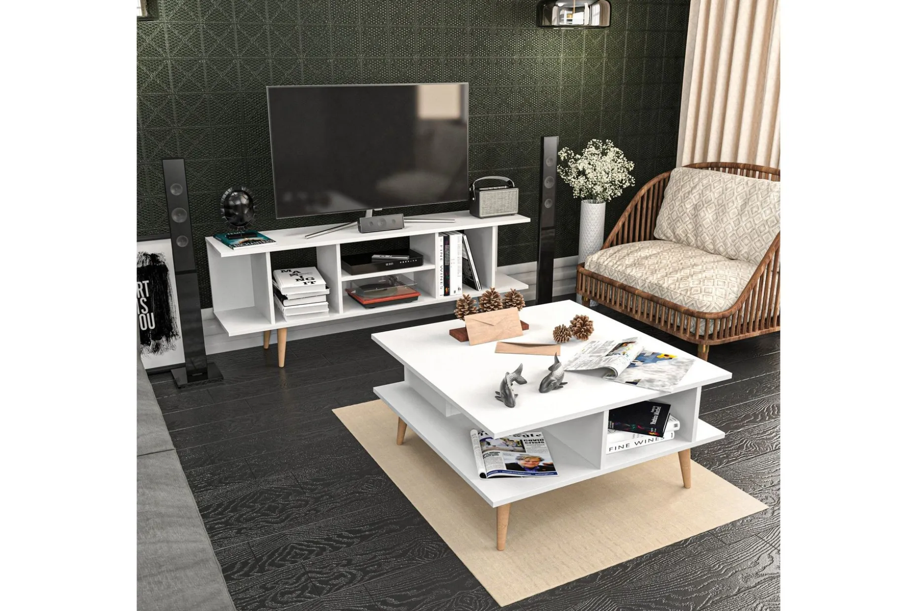 Andifli Sofabord 89x44x89 cm
