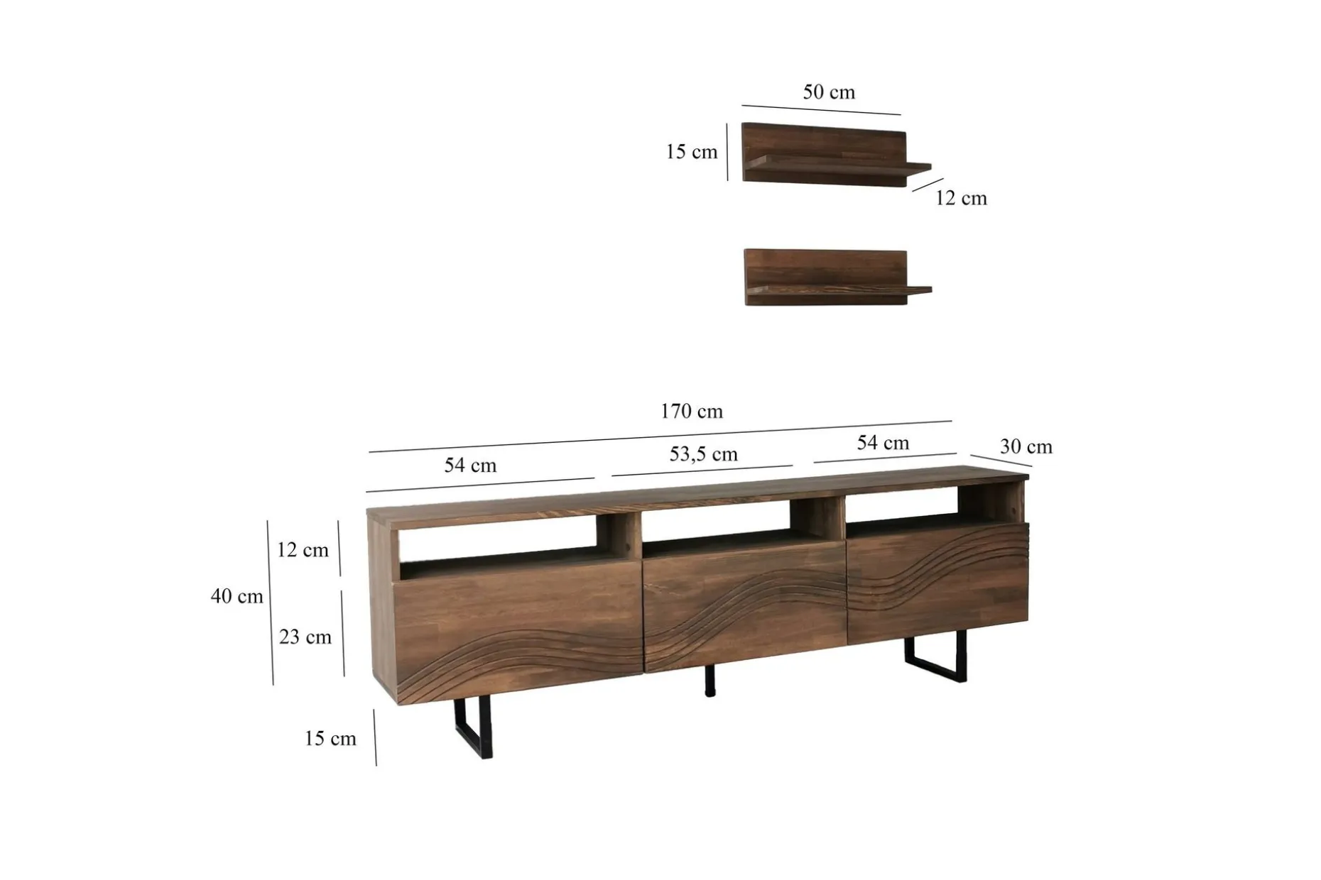 Andifli Tv-møbelsett 50x15 cm