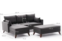 Antigua Mini Sovesofa med Divan Venstre