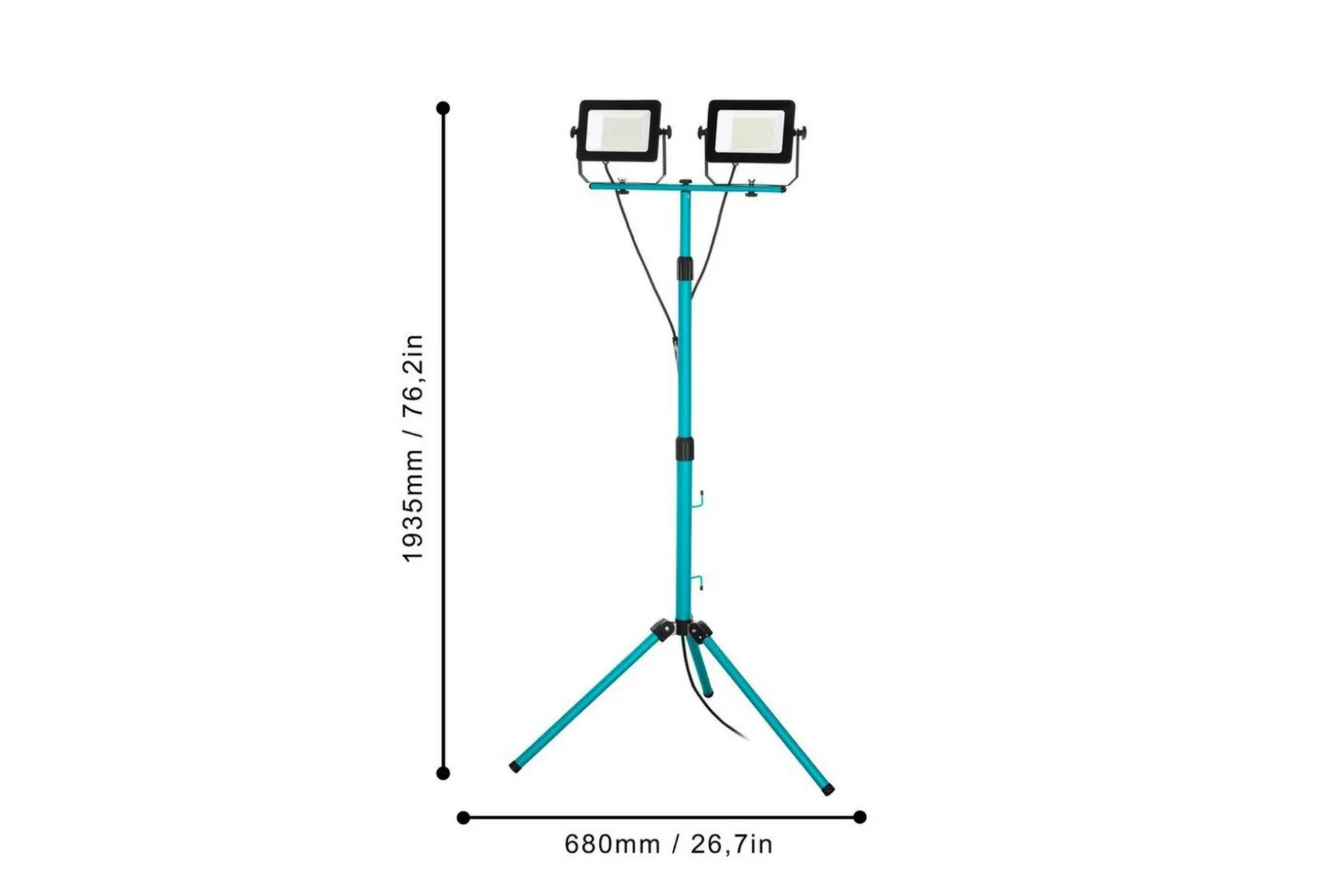 Arbeidsbelysning Eglo LED-Stativstrålkaster med 2 Lamper 52W