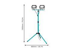 Arbeidsbelysning Eglo LED-stativstrålekaster med 2 lamper 30W
