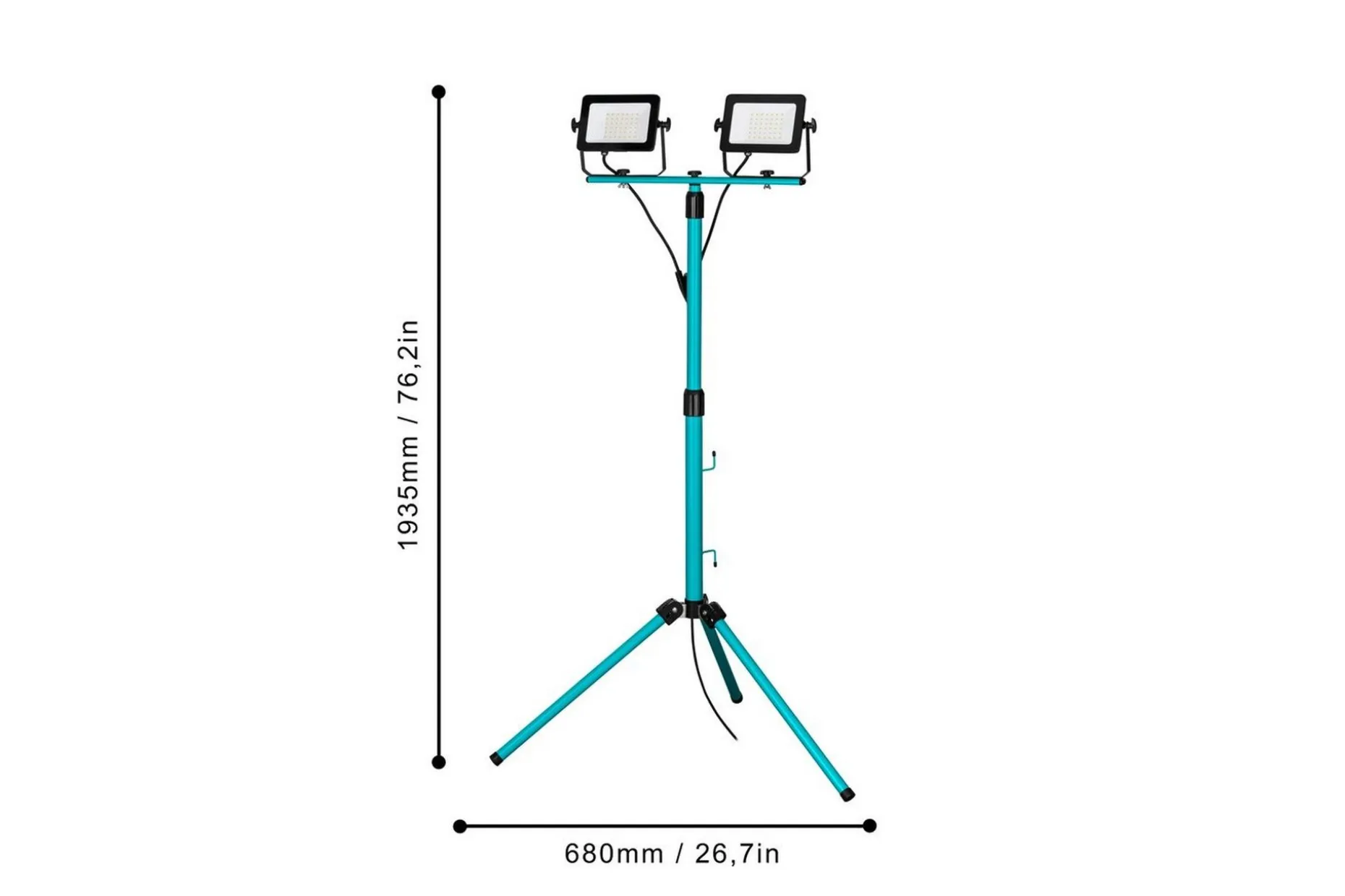 Arbeidsbelysning Eglo LED-stativstrålekaster med 2 lamper 30W