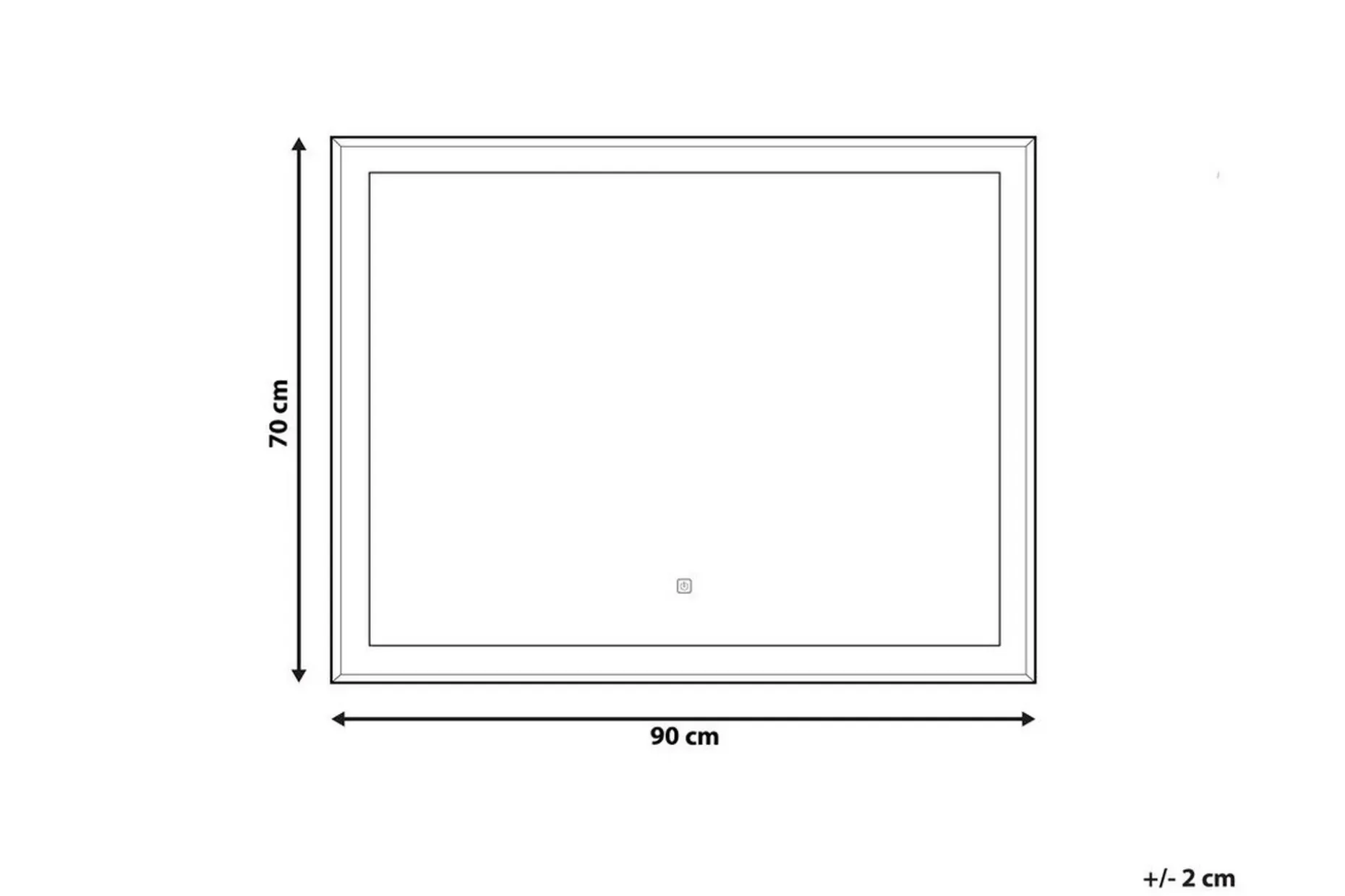 Argens Speil 70x90 cm LED