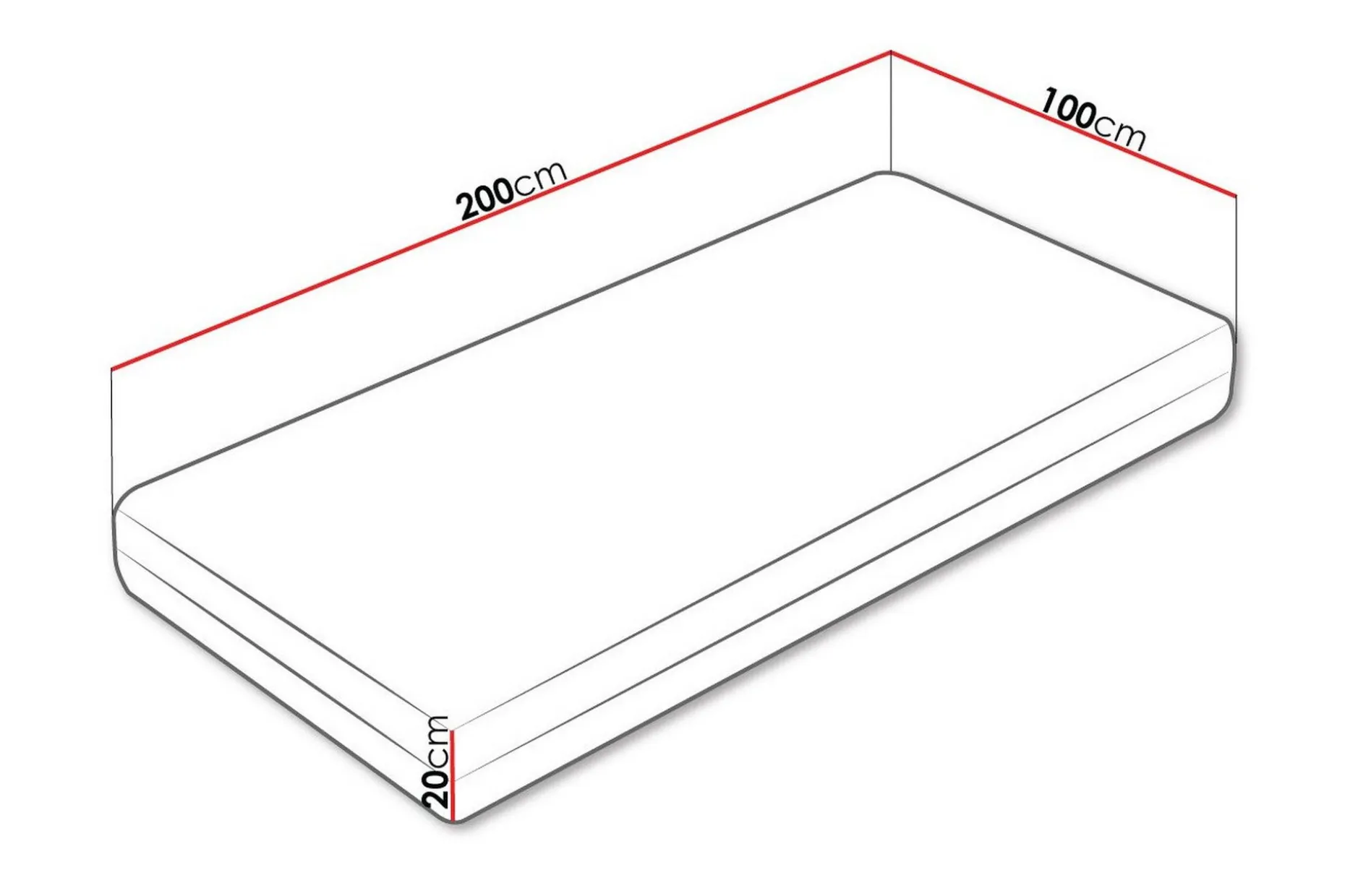 Arigna Fjærmadrass 100x200 cm