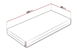 Arigna Fjærmadrass 80x200 cm