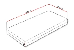 Arigna Fjærmadrass 200x200 cm
