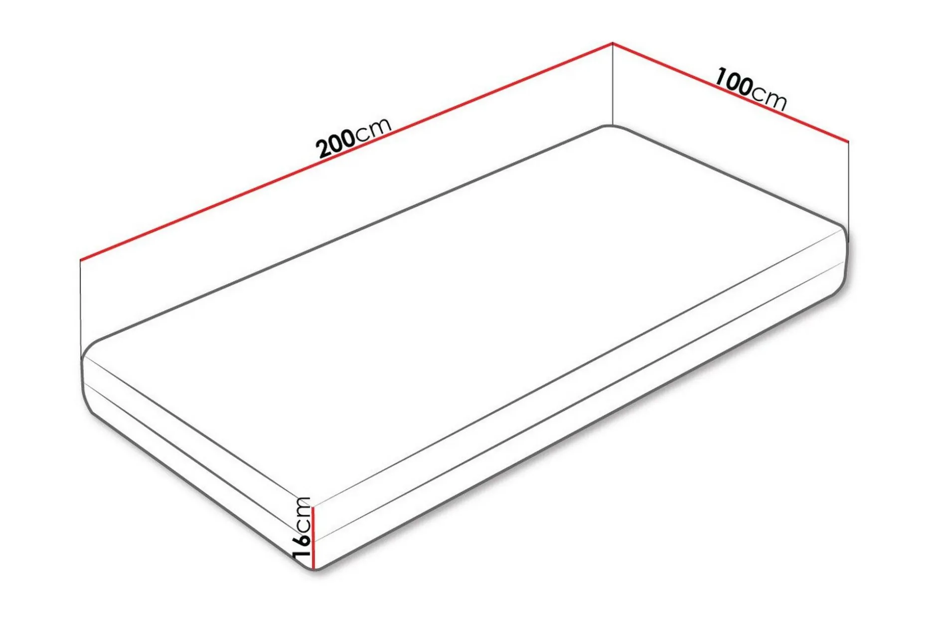 Arigna Skummadrass 100x200 cm