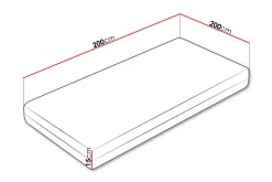 Arigna Skummadrass 200x200 cm