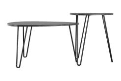 AtHena Settbord Svart/Marmormønster