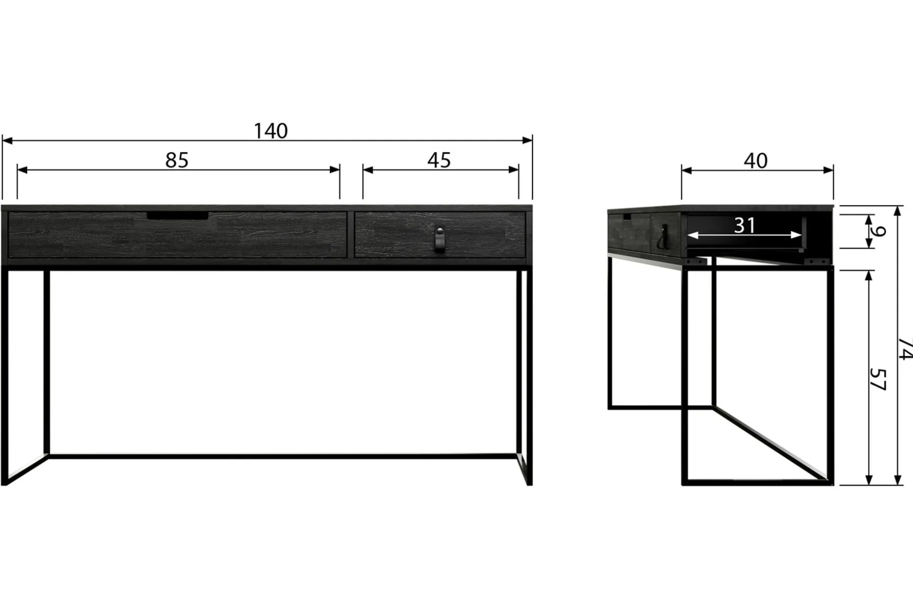 Atila Avlastningsbord 140 cm