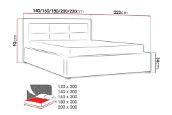 Axlunda Seng 200x200 cm Metallramme