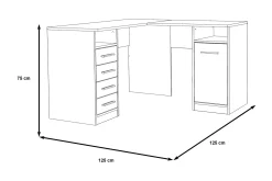 Baacwood skrivebord 125 cm
