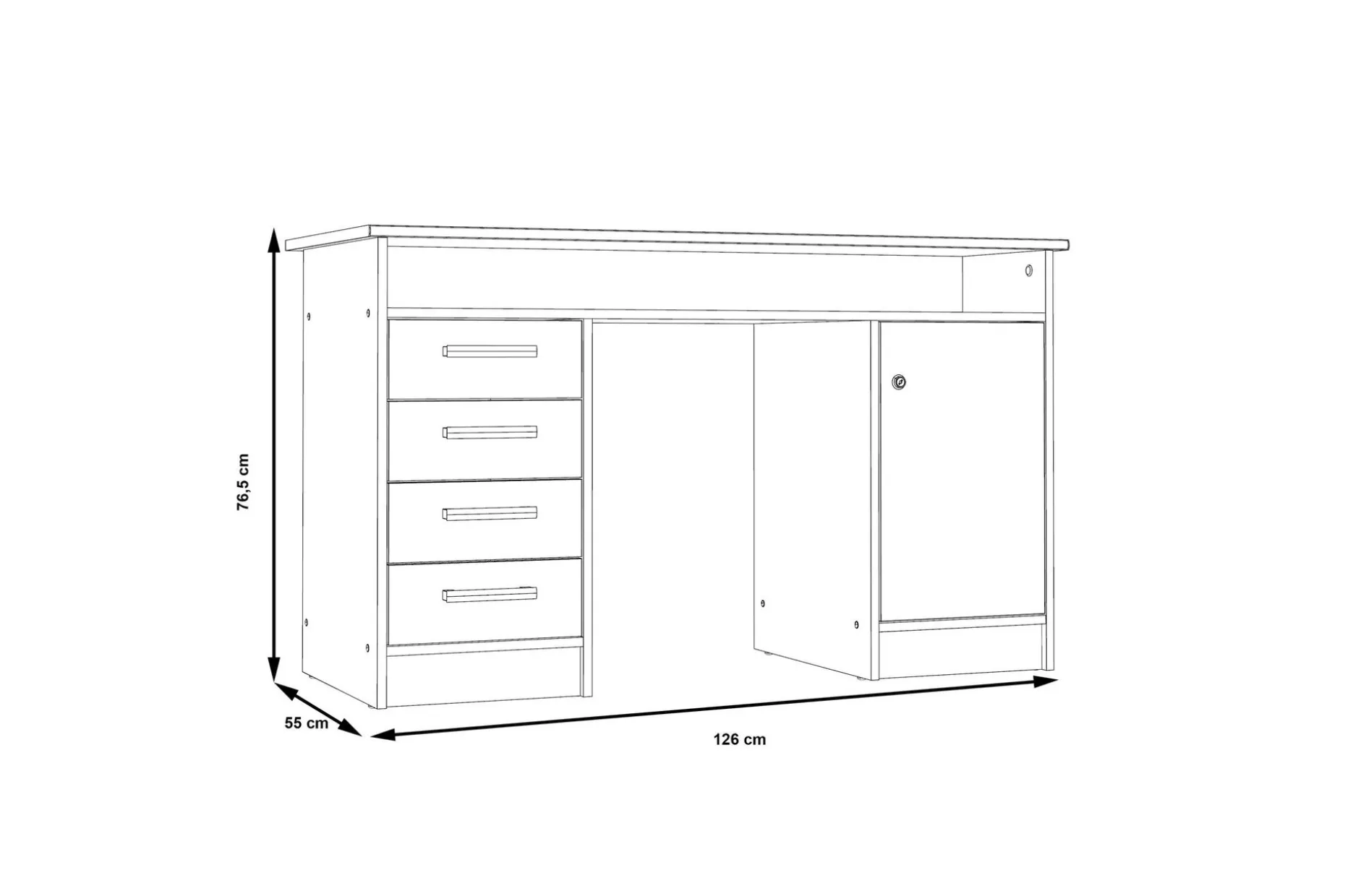 Baacwood Skrivebord 126 cm