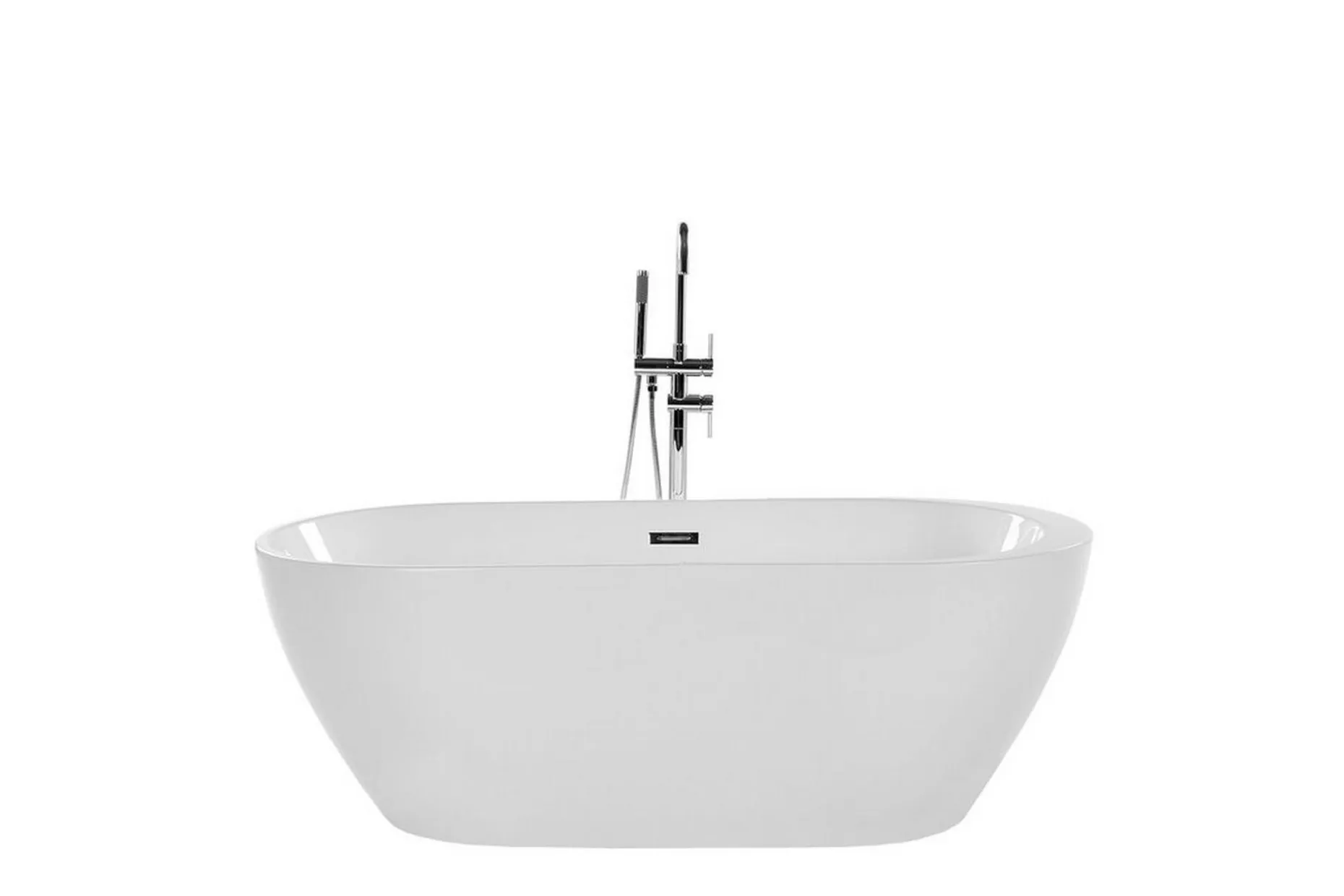 Badekar frittstående 160 cm Hvit NEVIS