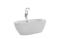 Badekar frittstående 160 cm Hvit NEVIS