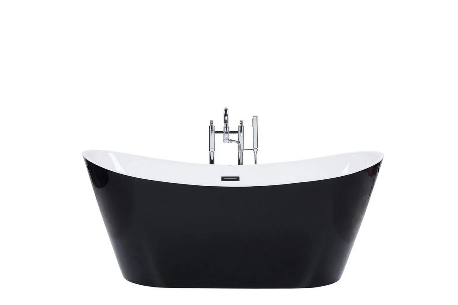 Badekar frittstående 180 cm svart ANTIGUA