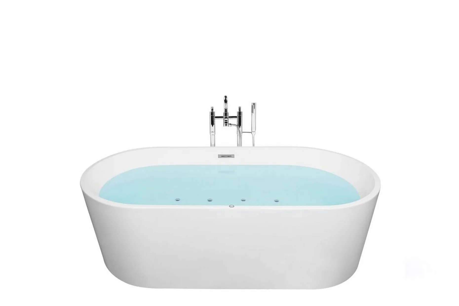 Badekar Frittstående med LED 170 cm Hvit HAVANA